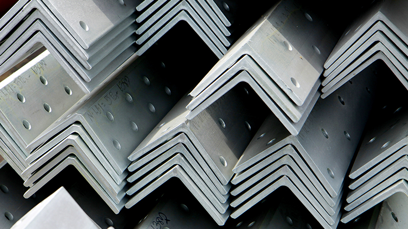 Stacked Angle Line Cut Steel